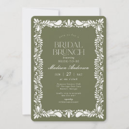 Convite Azulejo Verde Talavera Espanhol Fiesta Bridal Brun