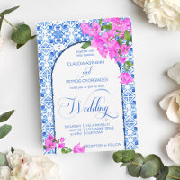 Azulejos Azuis Bougainvillea casamento elegante 