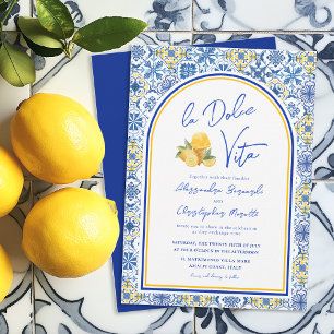 Convite Azulejos Italianos La Dolce Vita Casamento
