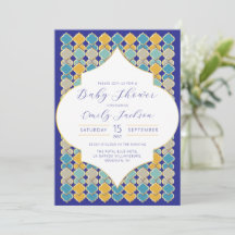 Azulejos marroquinos Ouro azul