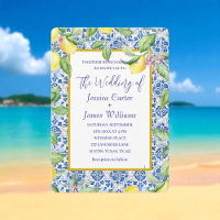 Azulejos Portugueses Limões Casamento Mediterrâneo