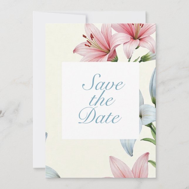 Convite Azure Bloom V01 (Frente)