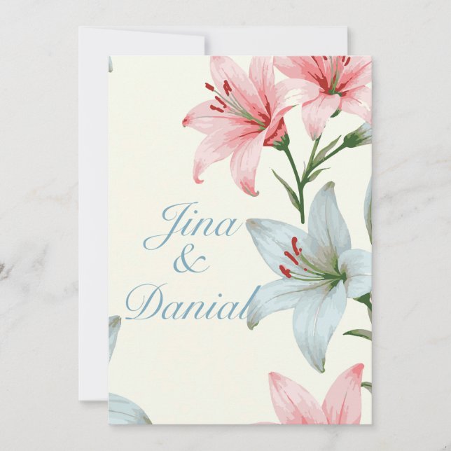 Convite Azure Bloom V03 (Frente)