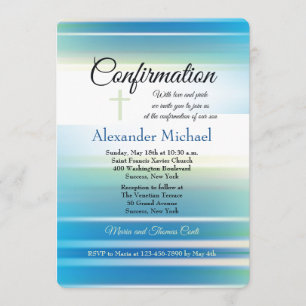 Convite Azure da confirmação do céu