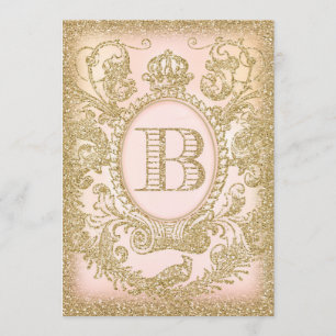 Convite "B" uma vez princesa por época