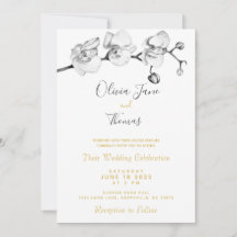 B&W Floral Simples e Na moda Moderno Elegante