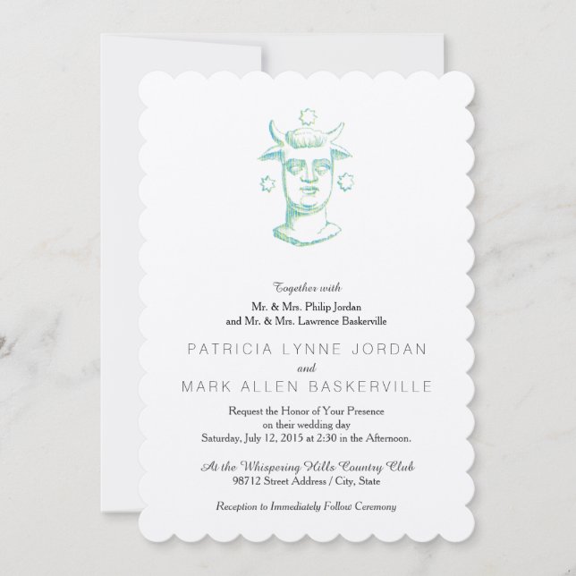 Convite Baal (estilo letterpress, duas cores) (Frente)