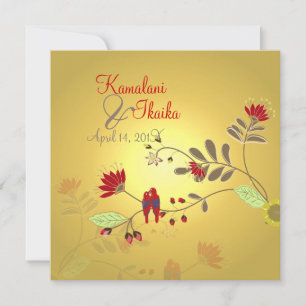 Convite Babados Parrots no ramo Ali'i