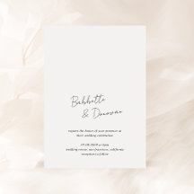 Babbette Minimalista Moderno Casamento