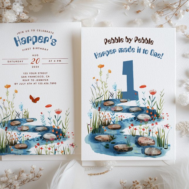 Convite Babbling Brook Primeiro Aniversário (Criador carregado)