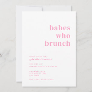 Convite Babes Que Brunch Galentines Invite