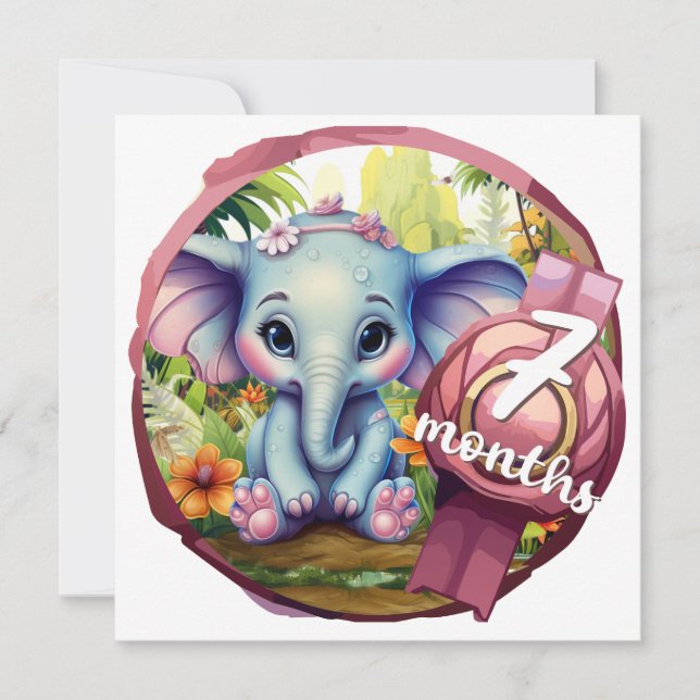 Convite Baby - 7 months (Frente)