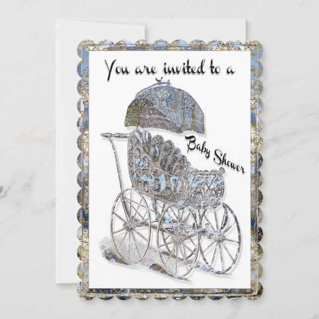 Convite Baby Baby Chá de fraldas (Frente)