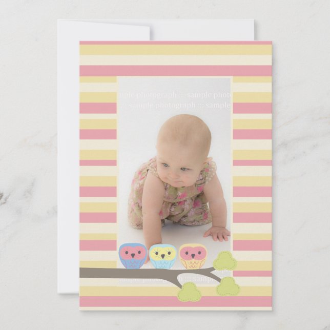 Convite Baby Baptism Christening Pink Dolphin Photo Invite (Frente)