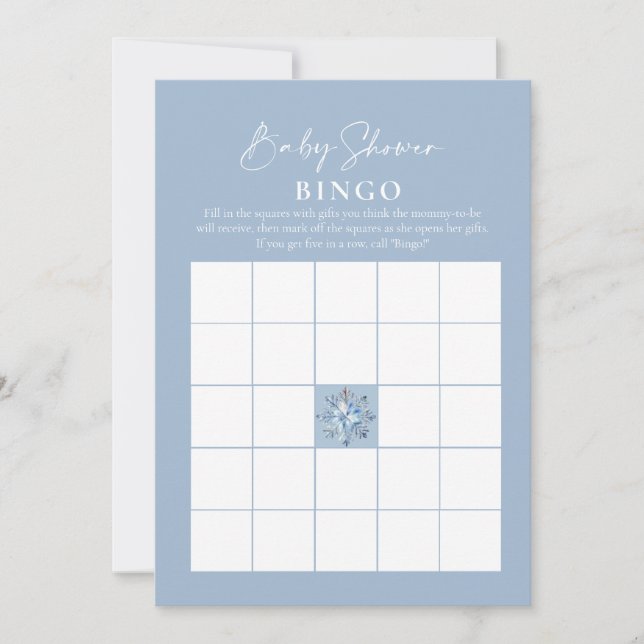 Convite Baby Bingo Dusty Jogos de Chá de fraldas Azul de i (Frente)
