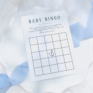 Convite Baby Bingo   Jogo de Chá Náutico para Bebês de Bal