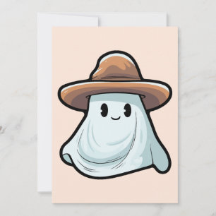Convite Baby Boo Cowboy Ghost Halloween Collection