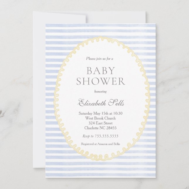 Convite Baby Boy Shower Invitation (Frente)