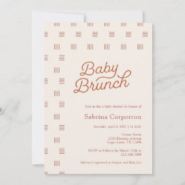 Convite Baby Brunch | Boho Minimalista