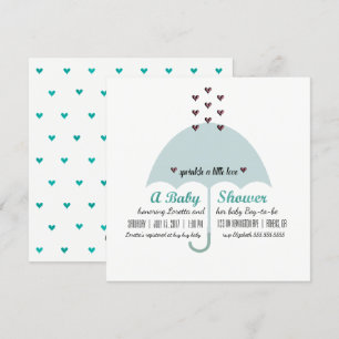 Convite BABY & CO Blue E Pink Chá de fraldas Sprinkkle Pa