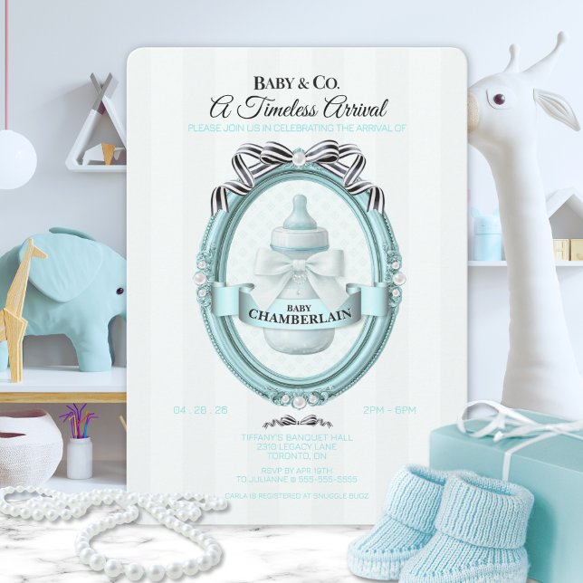 Convite Baby & Co Modern Baby Shower Invitation (Criador carregado)