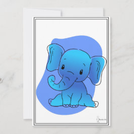 Convite Baby Elefant Karte