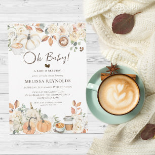 Convite Baby está a caminho Chá de Bebê de Café de Outon