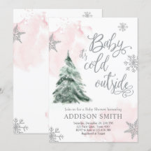 Baby está frio lá fora Chá Winter Tree Girl