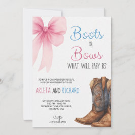 Convite Baby gender reveal Invitation card