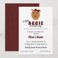 Baby Girl Dog Maroon Chá de fraldas