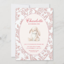 Convite Baby Girl First Birthday Party Invitation