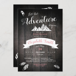 Convite Baby girl Rustic adventure babyshower