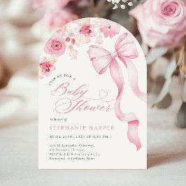 Convite Baby In Bloom Baby Shower Arched Invitation