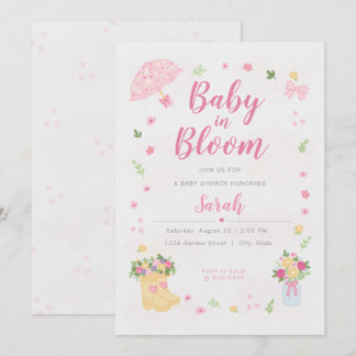Convite Baby in Bloom Baby Shower Invitation | Spring 