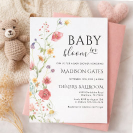 Convite Baby in Bloom: Editable baby shower