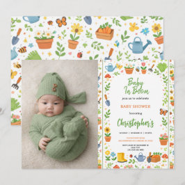 Convite Baby in Bloom Garden Baby Shower | Cute Floral 