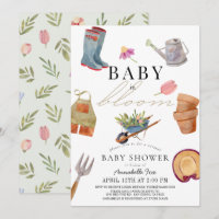 Baby in Bloom Gardening Tools Virtual Chá de frald
