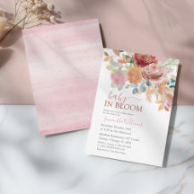 Baby In Bloom Terracotta & Pink Floral Baby Shower