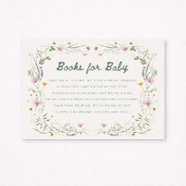 Convite Baby in Bloom Wildflower Books for Baby Card