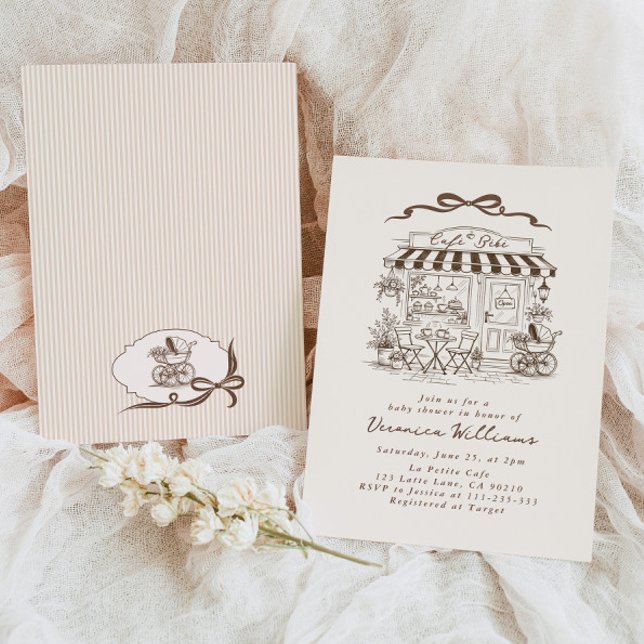 Convite Baby in brewing Bebe Cafe Coffee Baby Shower (Criador carregado)