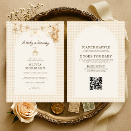 Convite Baby is Brewing All in One Coffee Baby Shower