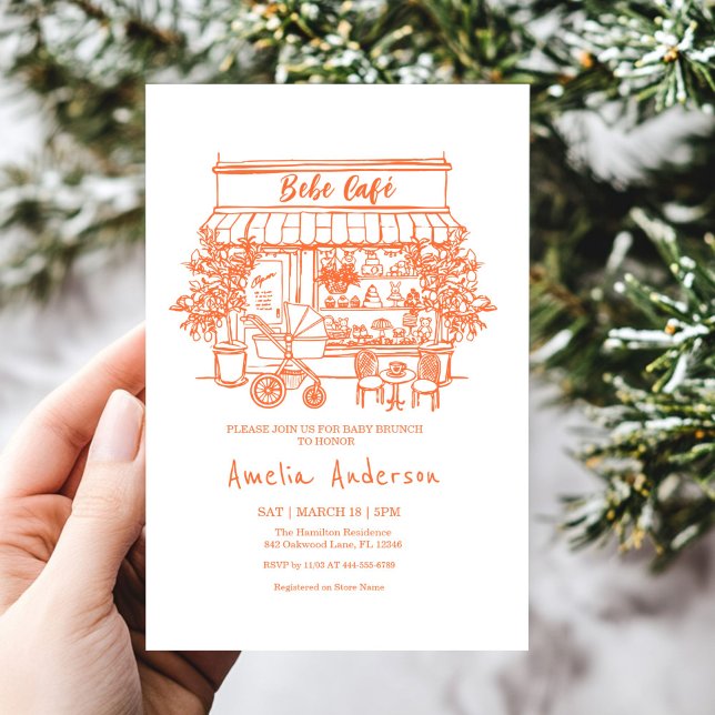 Convite  baby is brewing Home cafe themed BABY Shower (Criador carregado)