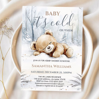 Convite Baby It’s Cold Outside Baby Shower Invitation