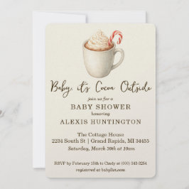 Convite Baby, it's Cocoa Outside Baby Shower Invitation