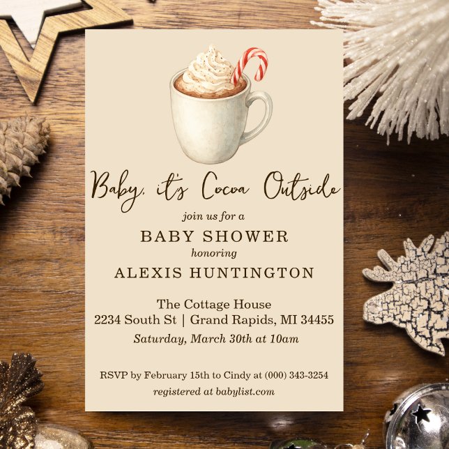 Convite Baby, it's Cocoa Outside Baby Shower Invitation (Criador carregado)