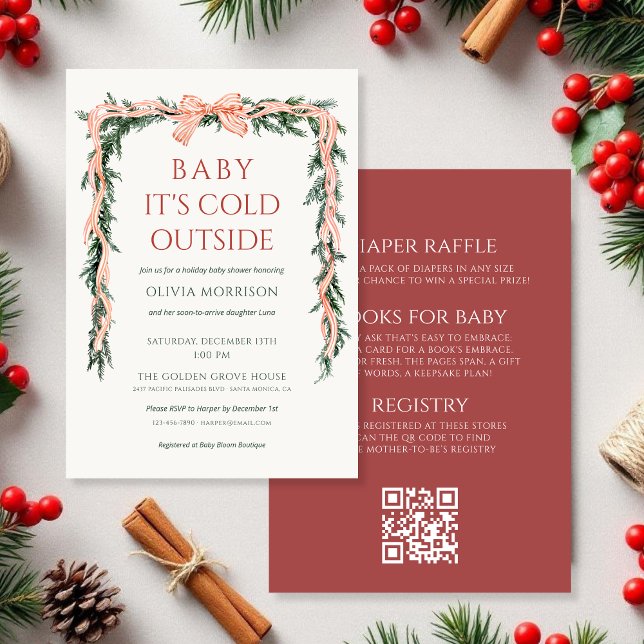 Convite Baby It's Cold Outside All in One Baby Shower (Criador carregado)