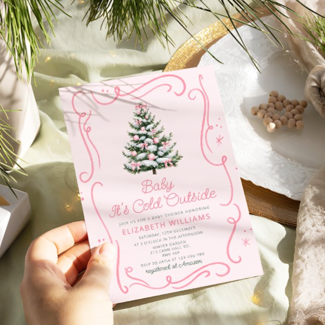 Convite Baby It's Cold Outside Christmas Baby Shower (Criador carregado)