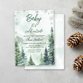 Convite Baby its cold outside Gender neutral baby shower