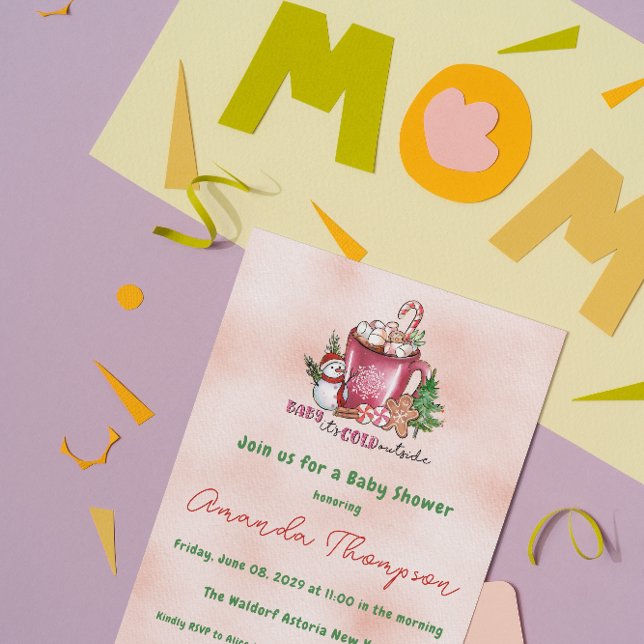 Convite Baby It's Cold Outside Gender Neutral Baby Shower (Criador carregado)