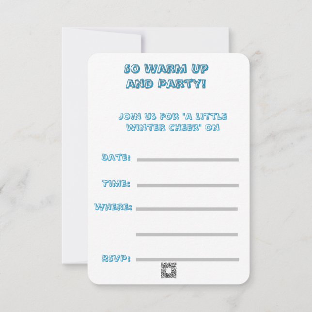 Convite Baby It's Cold Outside! Party Supplies (Verso)